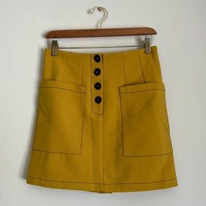 Vintage yellow skirt with large pockets